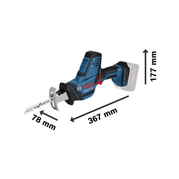 BOSCH Aku univerzalna-recipro testera GSA 18V-LI C - bez baterije i punjača 06016A5004 - 06016A5004