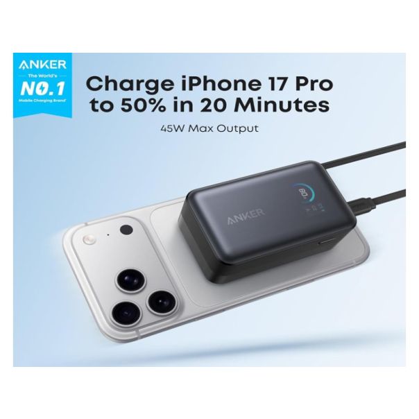 ANKER Power bank Nano 10000mAh, 45W, sa USB-C kablom, crna - EP2891997