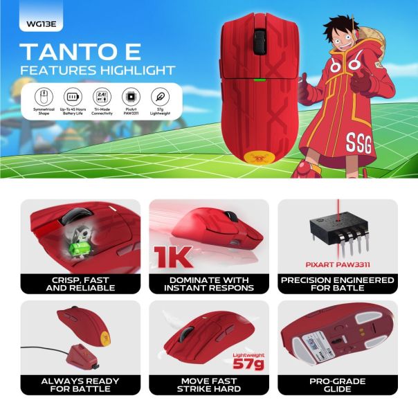 FANTECH Mis Wireless Gaming WG13E Tanto E ONE PIECE - LUFFY - EP3169457