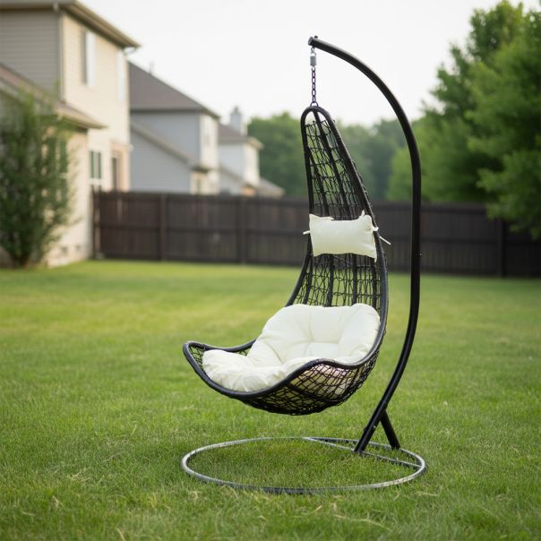 eHomeGarden Viseća ljuljaška jaje 82 x 117 x 71 cm - 32-421000