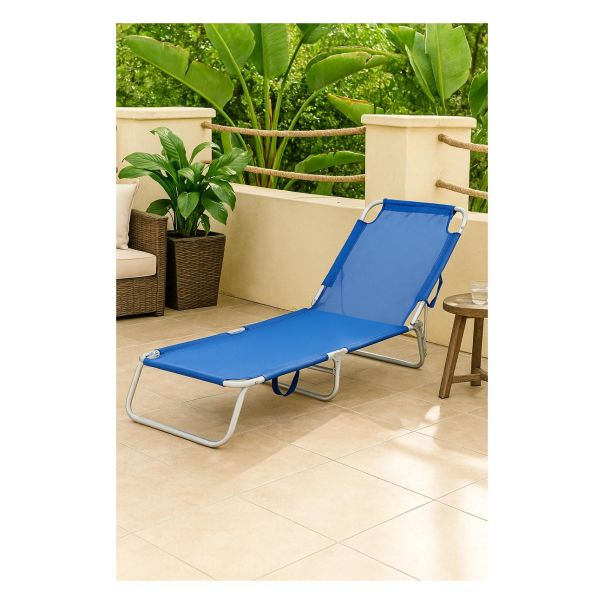 eHomeGarden Ležaljka 188x58x24 cm plava - 32-714000