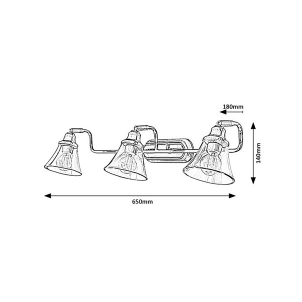 Rabalux Kupatilska rasveta Antoine E14 3x MAX 40W hrom (3209) - 3209-1