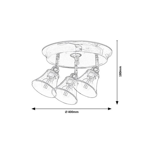 Rabalux Kupatilska rasveta Antoine E14 3x MAX 40W hrom (3210) - 3210