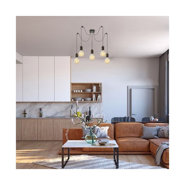 Rabalux Visilica Fidel E27 5x MAX 25W antično zlato (3218) - 3218