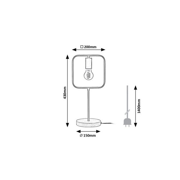 Rabalux Stona lampa Rufin E27 1x MAX 40W bukva (3219) - 3219