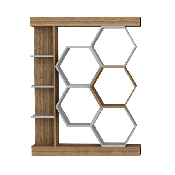 HANAH HOME Polica za knjige Sueno, braon/bela - 322RTC1112