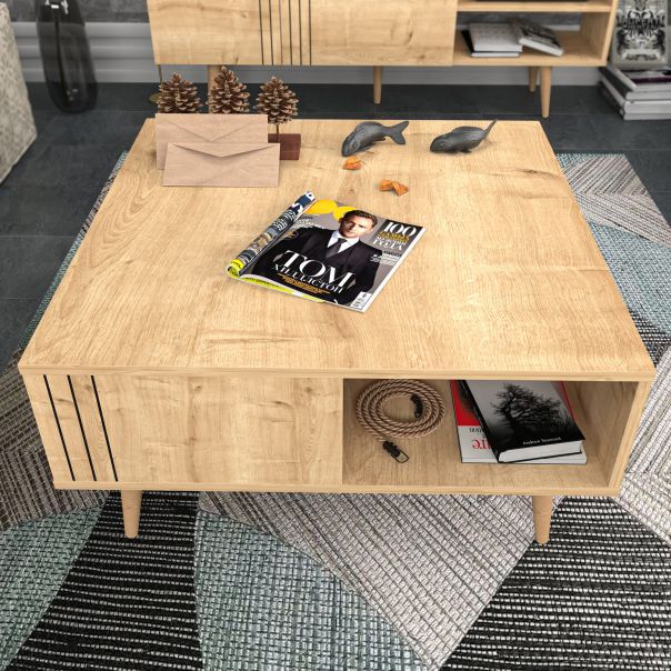 HANAH HOME Klub sto Ronas, krem - 322RTC1212