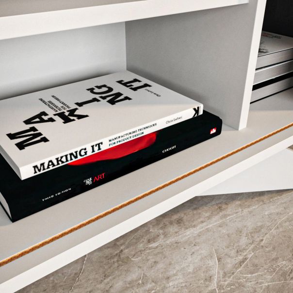 HANAH HOME Komoda za dnevnu sobu Stor, bela/antracit - EP2801070