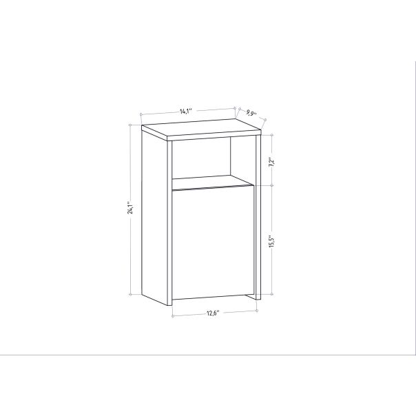 HANAH HOME Noćni ormarić Carlin, svetlobraon - 322RTC1626