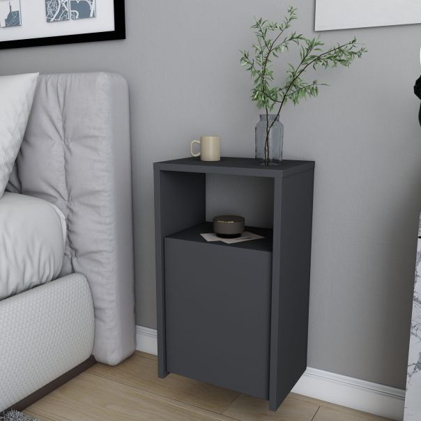 HANAH HOME Noćni ormarić Carlin, antracit - 322RTC1627