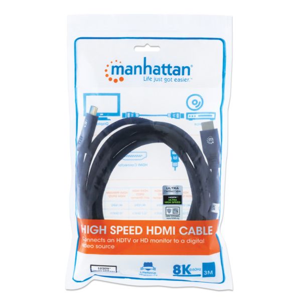 MANHATTAN Kabl 355957 HDMI M/M 8K/60Hz/48G, 3m - 38681