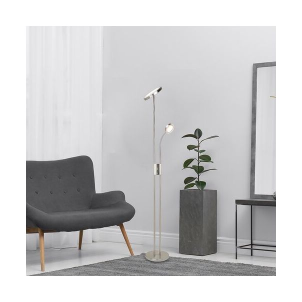 Rabalux Podne lampe Ophus LED 185 + LED 45W brušeni hrom (3239) - 3239