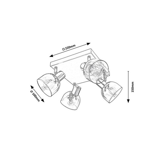 Rabalux Spot rasveta Tarien E14 4x MAX 40W hrom (3250) - 3250-1