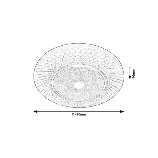 Rabalux Plafonjera Tornado LED 72W hrom (3254) - 3254