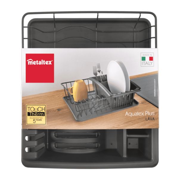 METALTEX Oceđivač za posuđe AquatexPlus Lava, crna/antracit - 325526 000