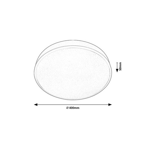 RABALUX Plafonjera Octav srebrna, LED 26W - 3260