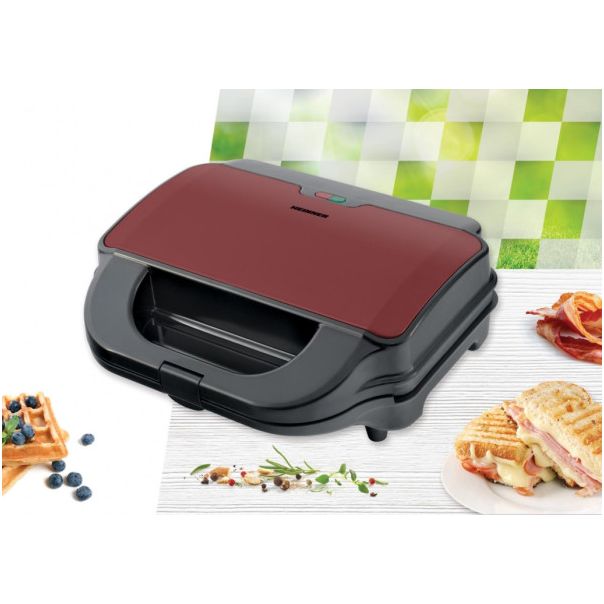 HEINNER Toster za sendviče SM-2H900BKS, bordo - 38707