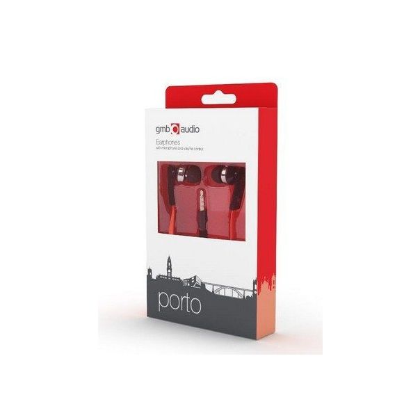 GEMBIRD Bubice sa mikrofonom MHS-EP-OPO, crna/crvena - 2593