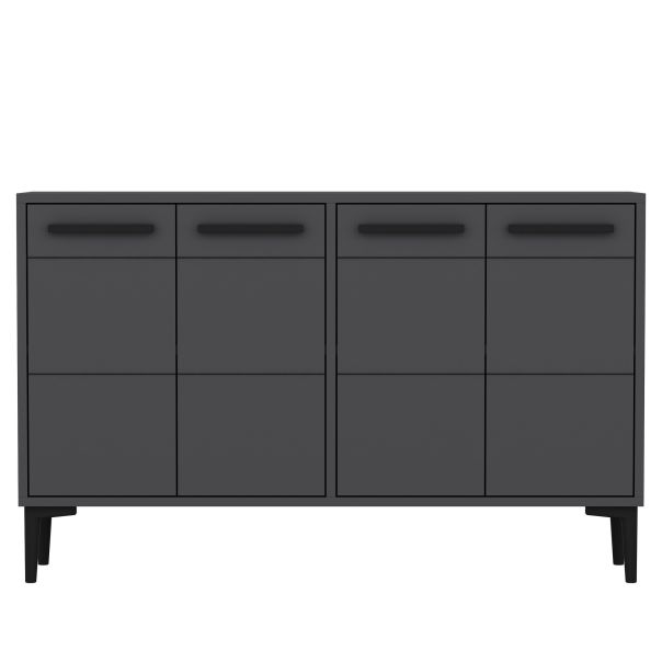 HANAH HOME TV komoda Stria, antracit - 327ODS1103