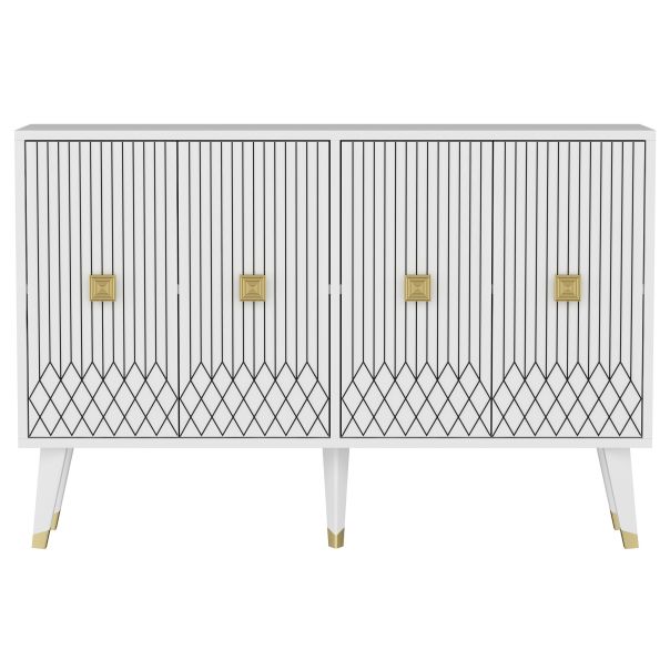 HANAH HOME Komoda Cabin, bela - 327ODS1235