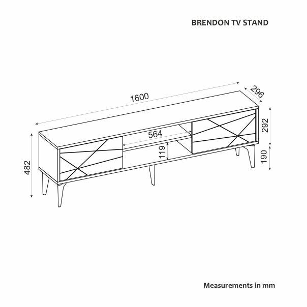 HANAH HOME TV komoda Brendon, braon - EP3056948