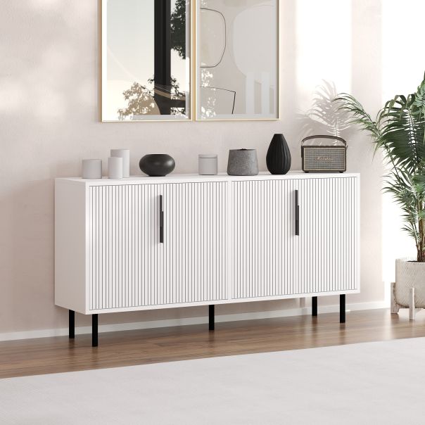 HANAH HOME Komoda Clara, bela/crna - EP3057035