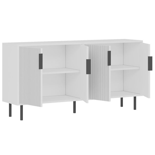 HANAH HOME Komoda Clara, bela/crna - EP3057035