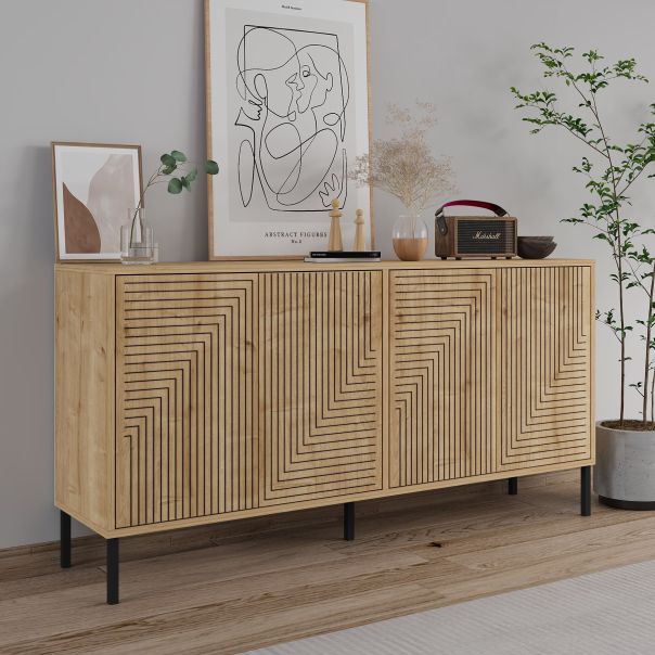 HANAH HOME Komoda Evolet, svetlo braon - EP3057050