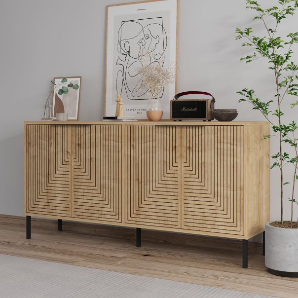 HANAH HOME Komoda Lurea, svetlo braon - EP3057056