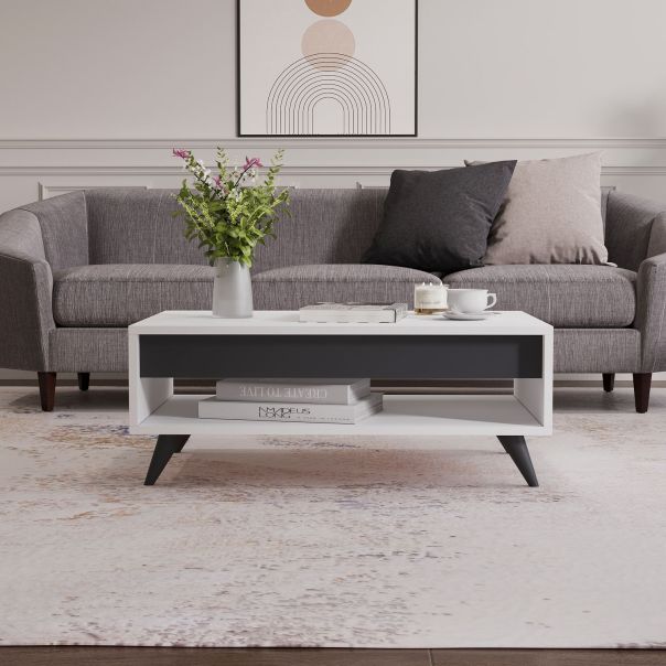 HANAH HOME Klub sto Century, bela/crna - EP3057068