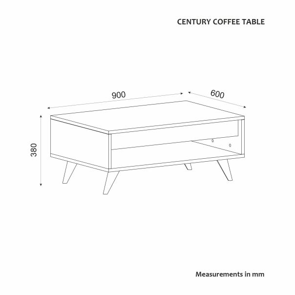 HANAH HOME Klub sto Century, bela/crna - EP3057068