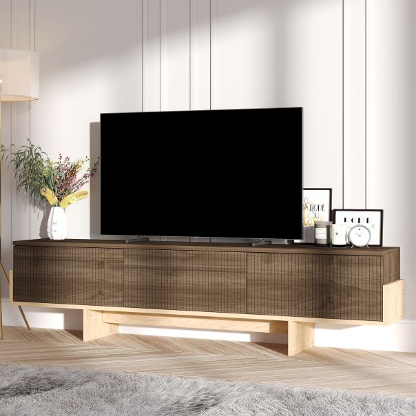 HANAH HOME TV komoda Hege, svetlobraon/braon - EP3057125