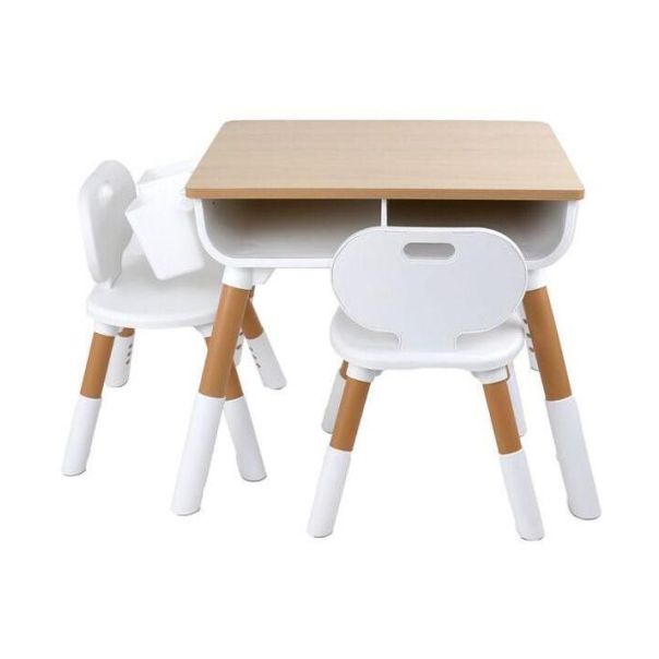 BBO Set sto i stolice za decu, natur/bela - 533-920285