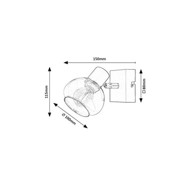 Rabalux Spot rasveta Sullivan E14 1x MAX 40W crna (3295) - 3295