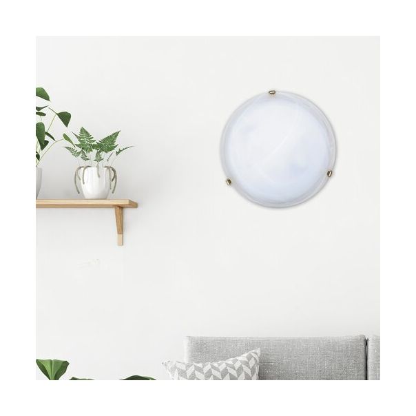 Rabalux Plafonjera Alabastro E27 2x MAX 60W belo staklo - alabaster (3301) - 3301