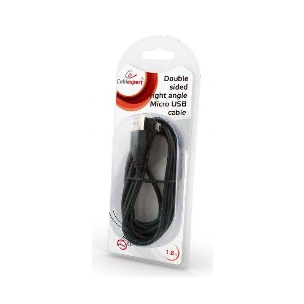 GEMBIRD USB 2.0 kabl na Micro USB 5pin za punjenje pod uglom od 90 stepeni, 1.8m - 19026-1