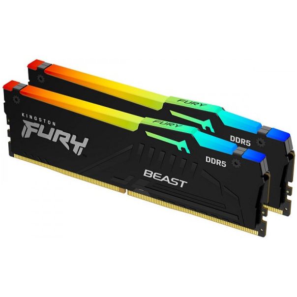 Memorija DDR5 32GB (2x16) 6000MHz Kingston Fury Beast RGB KF560C30BBEAK2-32 - 39059