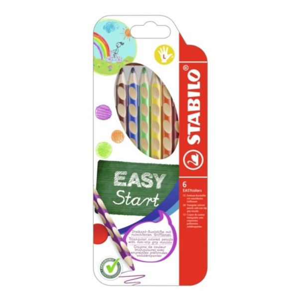 STABILO Drvene bojice Easy Colors, za levoruke, set 1/6 - MC331-6