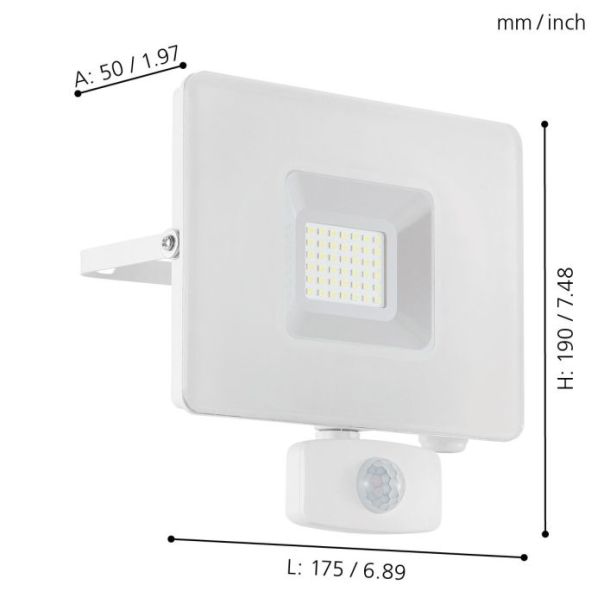 EGLO Reflektor Faedo 3 LED 31W 5000K, neutralno bela - 33158