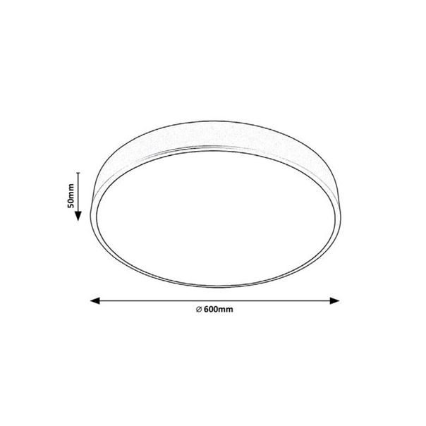 Rabalux Plafonjera Tesia LED 60W mat crno (3316) - 3316