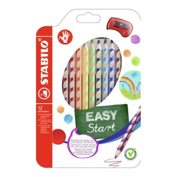 STABILO Drvene bojice Easy Colors, za desnoruke, set 1/12 - MC332-12
