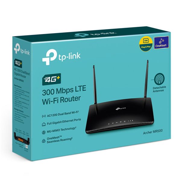 TP LINK 4G Router TP-LINK Archer MR500 AC1200/4GLAN/SIM slot - EP2792898