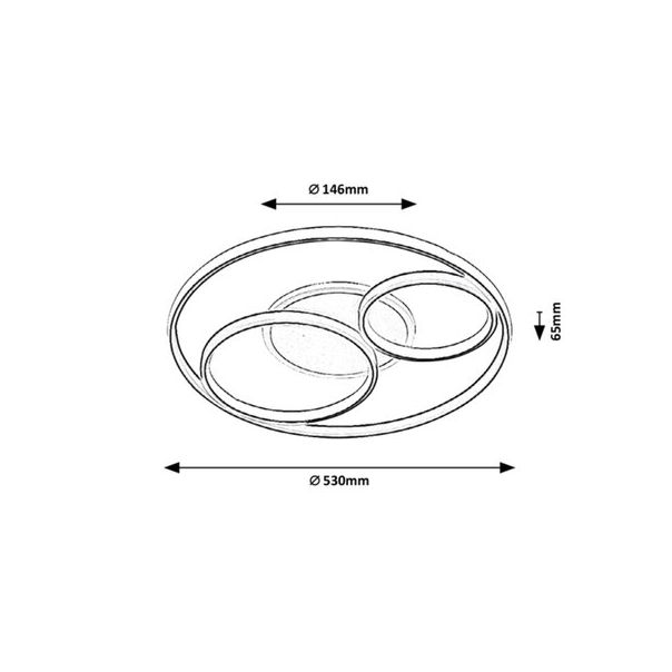Rabalux Plafonjera Aquila LED 50W crna (3335) - 3335