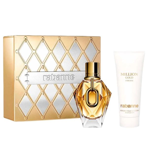 Paco Rabanne Lady Million Gold Set EDP 90ml + Body Lotion 100ml - EP3024672