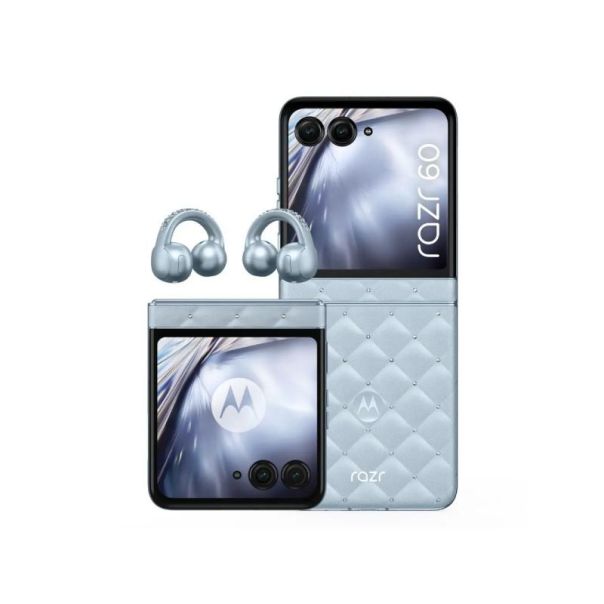 MOTOROLA Razr 60 8/256GB + moto buds loop Swarovski Edition, srebrna - EP2851338
