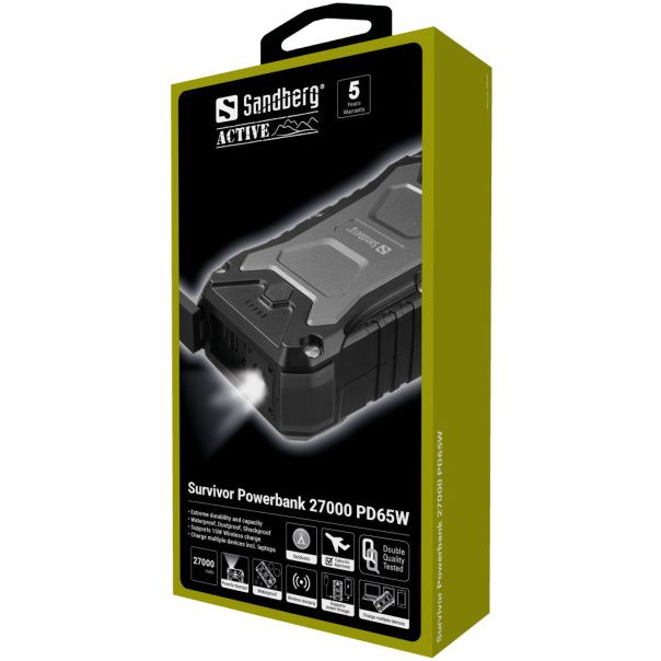 SANDBERG Powerbank Survivor 420-99, 27000mAh - 39626-1-1