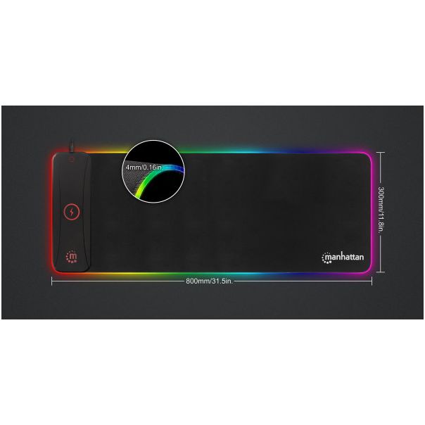 MANHATTAN Podloga 425513 800x300 RGB Svetleca Wireless punjač - 39689
