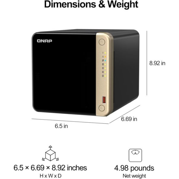 QNAP STORAGE NAS TS-464-8G 4-Bay - 39572