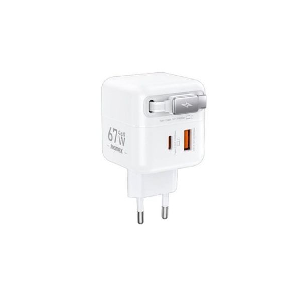 REMAX Punjač Dolly GAN 1xUSB 3.0+1xTIP C 67W, bela - EP2869839