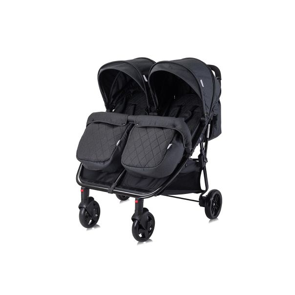 LORELLI Kolica za blizance sa torbom Duo black - 10021542305